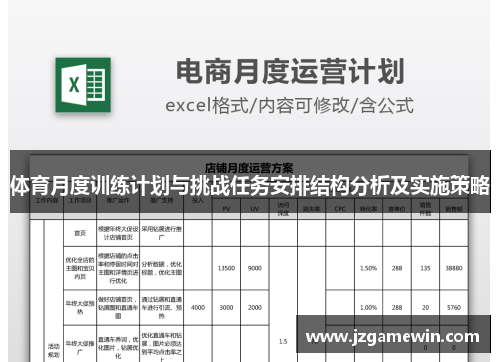 体育月度训练计划与挑战任务安排结构分析及实施策略